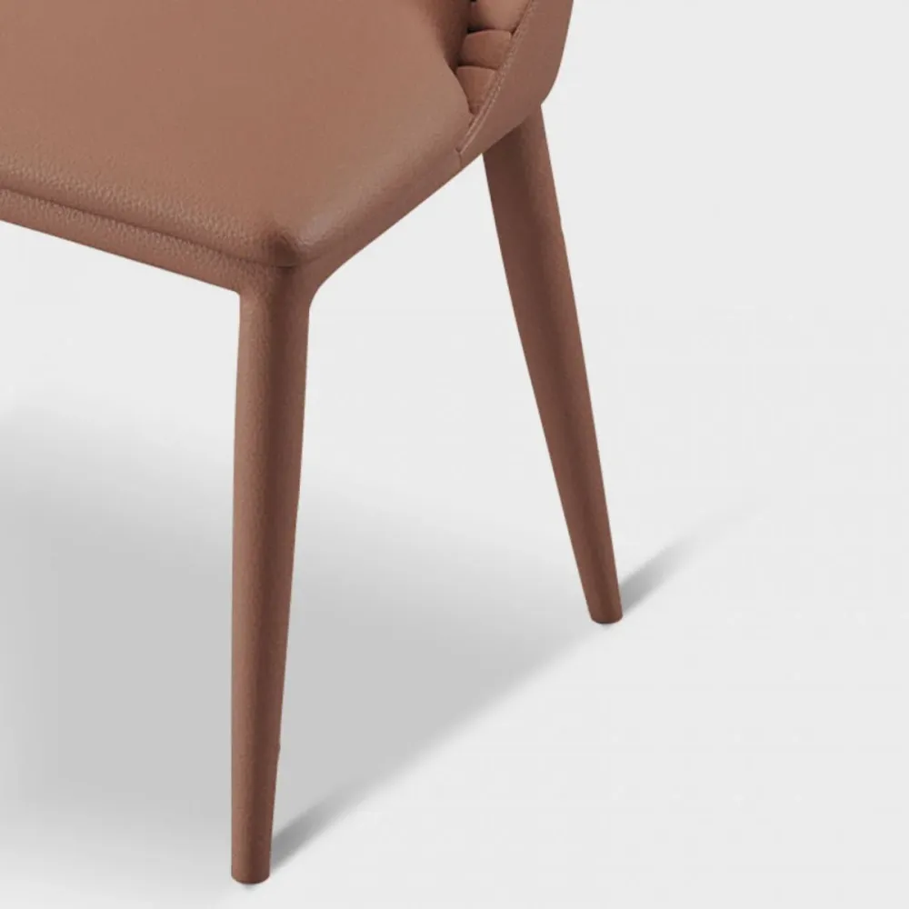 Sedie moderne per sala da pranzo Sedie da pranzo senza braccioli ecopelle Clearhalo