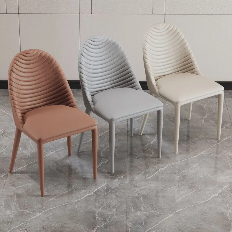Sedie moderne per sala da pranzo Sedie da pranzo senza braccioli ecopelle Clearhalo