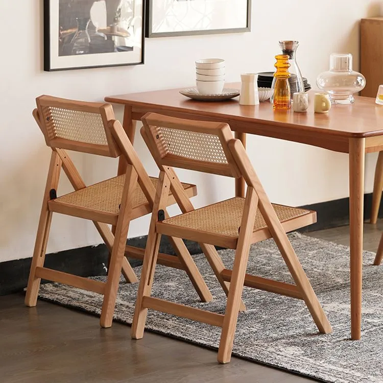 Sedie moderne per sala da pranzo Sedie da pranzo legno massello pieghevoli Clearhalo