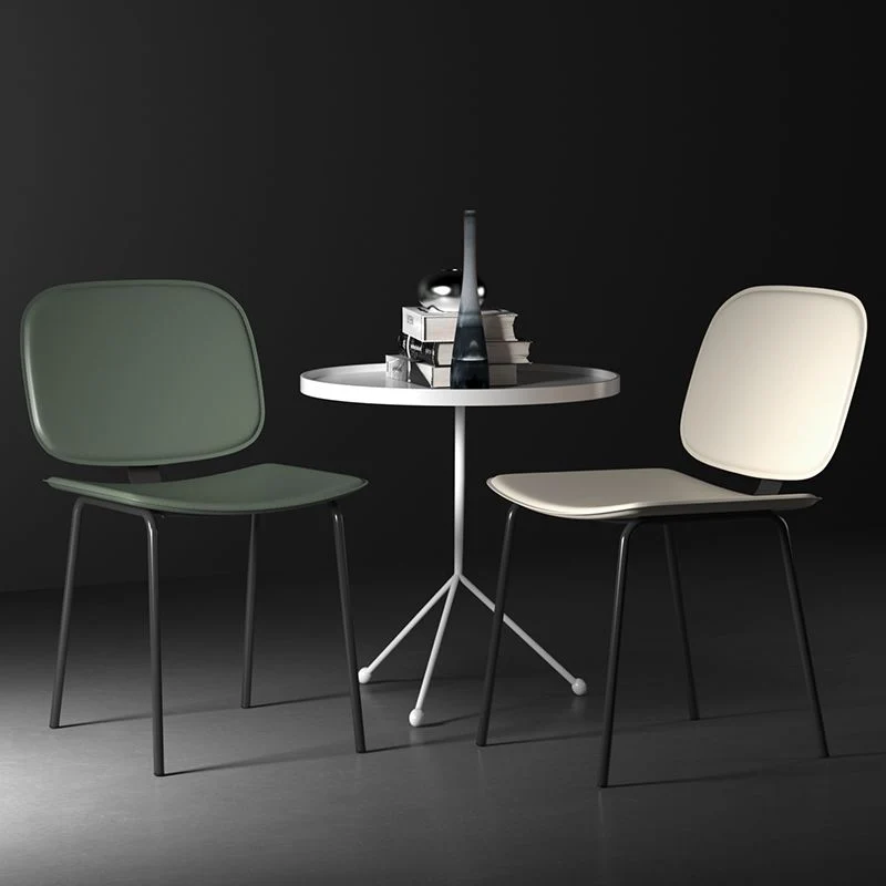 Sedie moderne senza braccioli per sala da pranzo metallo Sedia laterale da pranzo con schienale aperto per uso domestico C...
