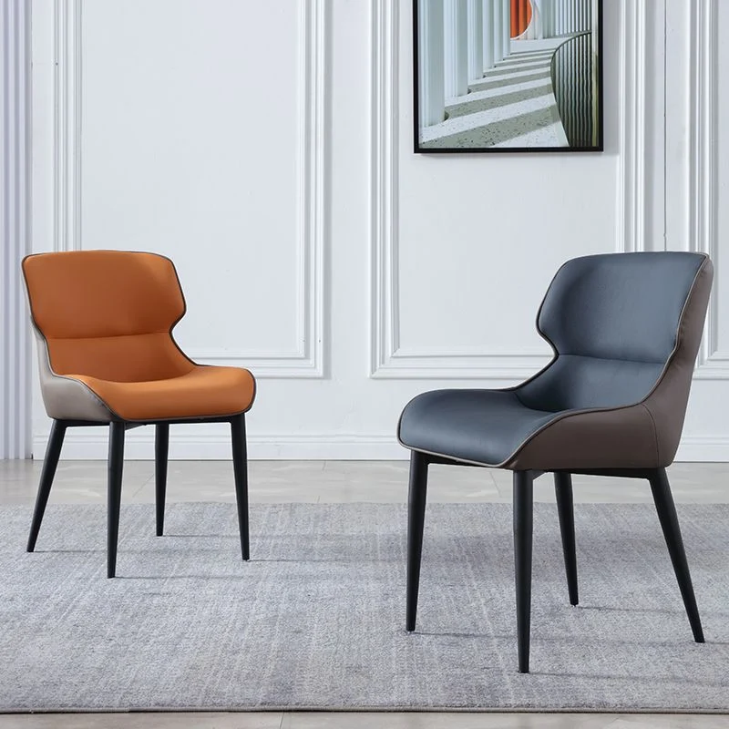 Sedie orecchioni stile moderno Sedie da pranzo pelle per la casa (set di 2) Clearhalo