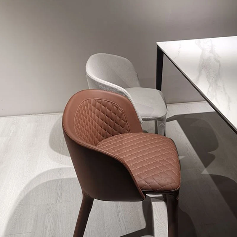 Sedie Parsons contemporanee Sedie da pranzo imbottite con gambe metallo Clearhalo