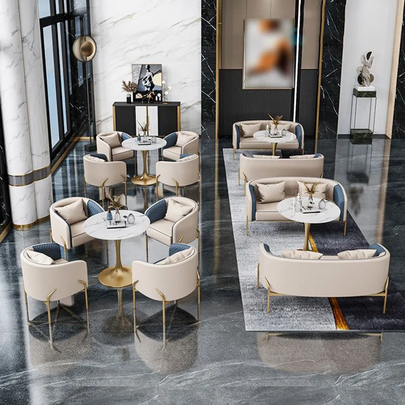 Sedie per sala da pranzo metallo glamour Sedia da pranzo senza braccioli pelle per uso ristorante Clearhalo
