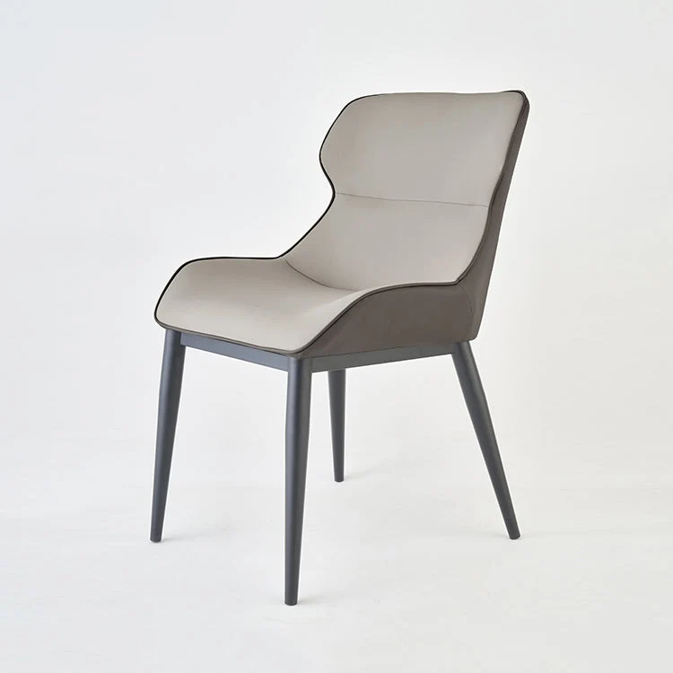 Sedie per sala da pranzo stile moderno Poltrona da pranzo con schienale alto e gambe metallo Clearhalo