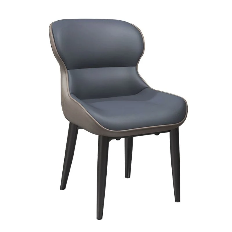 Sedie per sala da pranzo stile moderno Poltrone da pranzo con schienale alto e gambe metallo Clearhalo