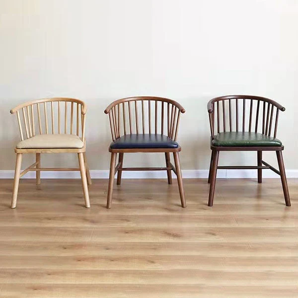 Sedie da pranzo con braccioli Sedie laterali moderne legno di quercia per sala da pranzo Clearhalo