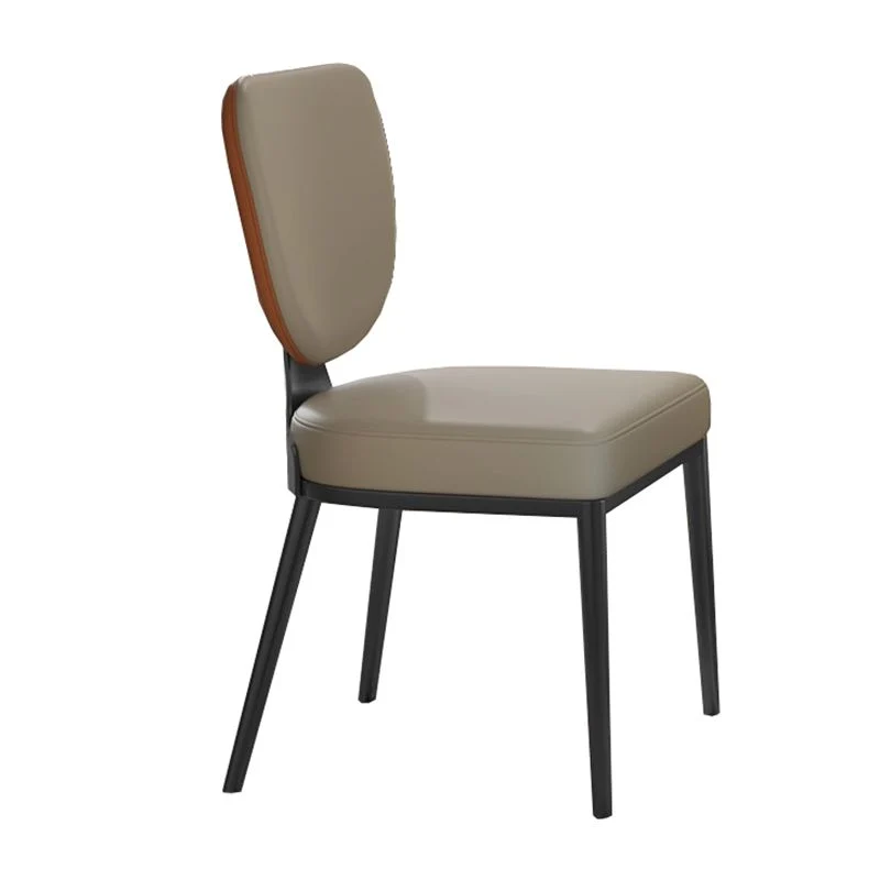 Sedie da pranzo con gambe acciaio inossidabile. Sedia laterale con schienale aperto senza braccioli Clearhalo