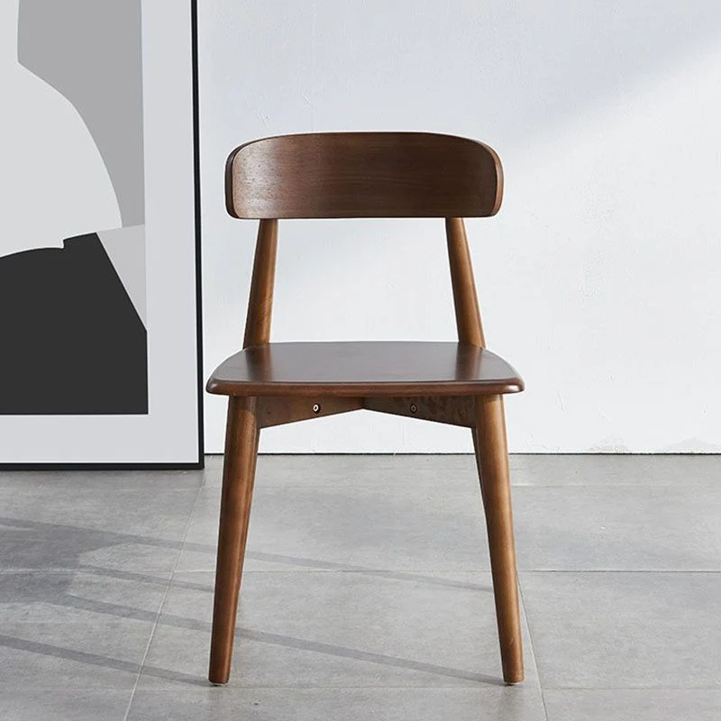 Sedie da pranzo con gambe legno senza braccioli Sedia da pranzo laterale dal design minimalista con schienale aperto Clear...