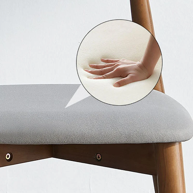 Sedie da pranzo con gambe legno senza braccioli Sedia da pranzo laterale dal design minimalista con schienale aperto Clear...
