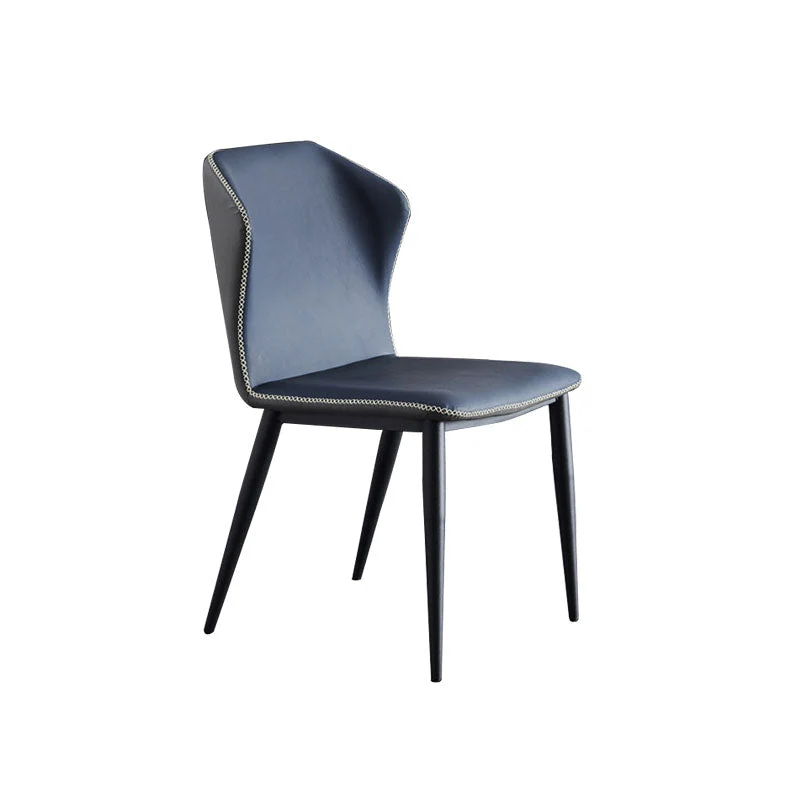 Sedie da pranzo con schienale alto e sedia laterale pelle contemporanea da ristorante Clearhalo