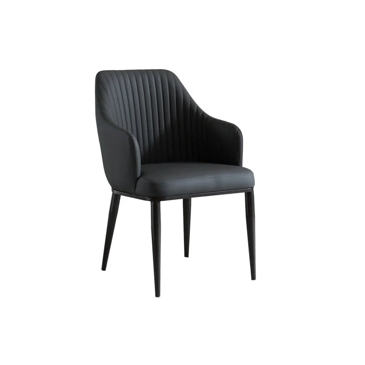 Sedie da pranzo contemporanee con braccioli Sedia da pranzo Parsons ecopelle Clearhalo