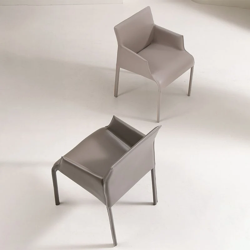 Sedie da pranzo contemporanee con braccioli Sedia laterale con schienale basso ecopelle Clearhalo