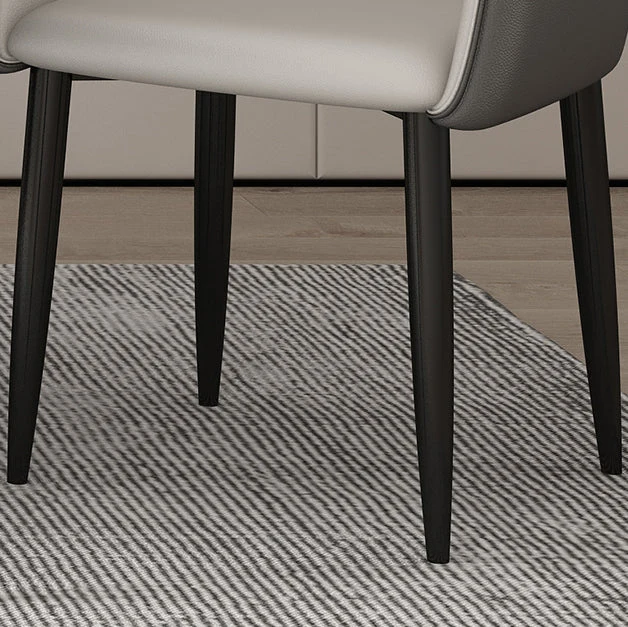 Sedie da pranzo contemporanee ecopelle Poltrona imbottita con gambe metallo per ristorante Clearhalo