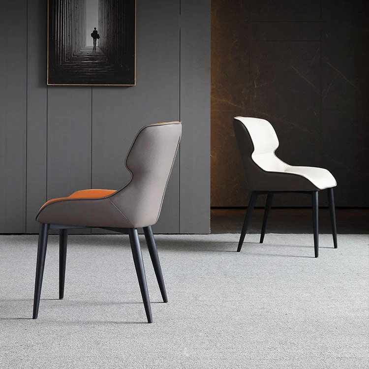 Sedie da pranzo contemporanee ecopelle Poltrone laterali imbottite per uso domestico Clearhalo