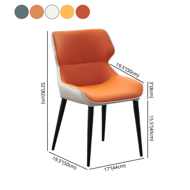 Sedie da pranzo contemporanee ecopelle Poltrone laterali imbottite per uso domestico Clearhalo