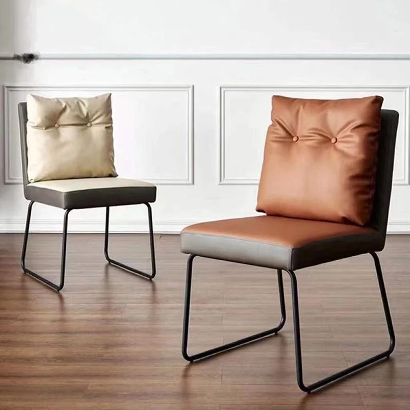 Sedie da pranzo contemporanee ecopelle Sedie da pranzo metallo per uso domestico Clearhalo