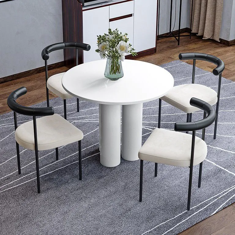 Sedie da pranzo contemporanee imbottite senza braccioli Sedie laterali con schienale aperto Clearhalo