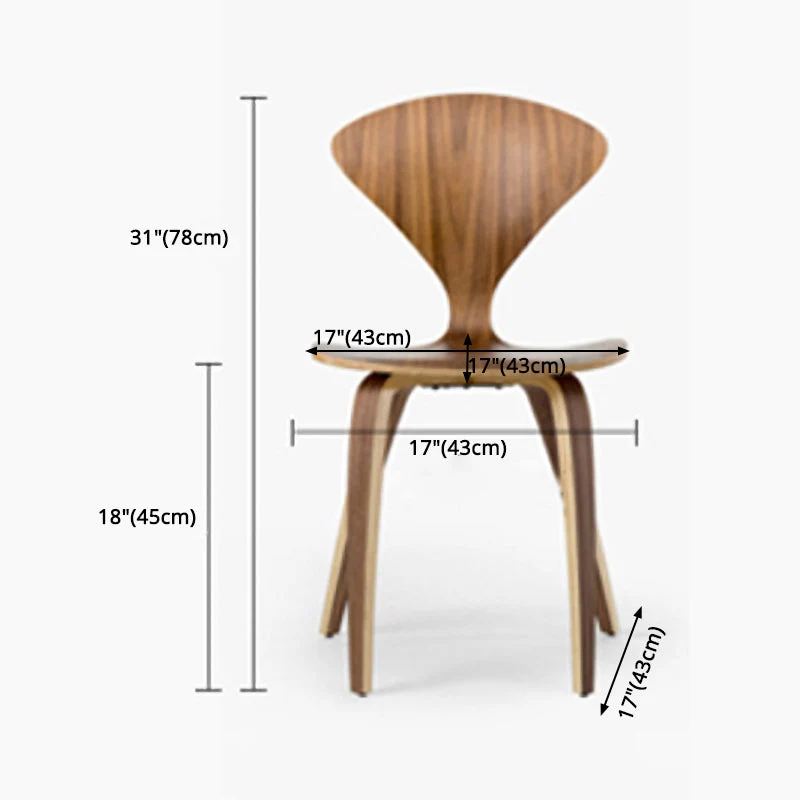 Sedie da pranzo contemporanee legno massello Sedie da pranzo senza braccioli per uso domestico Clearhalo