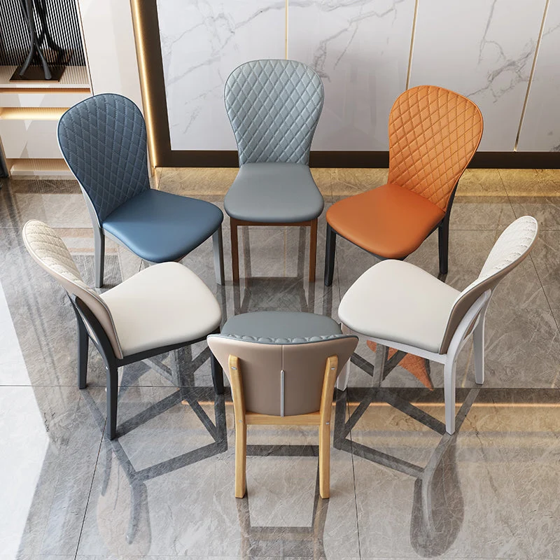 Sedie da pranzo contemporanee legno senza braccioli Sedie laterali imbottite per uso ristorante Clearhalo