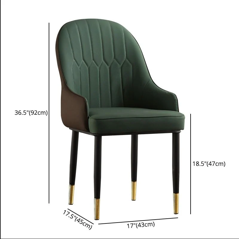 Sedie da pranzo contemporanee metallo Poltrone da pranzo imbottite per uso domestico Clearhalo
