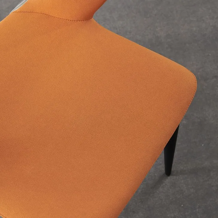Sedie da pranzo contemporanee metallo Sedia da pranzo tessuto di lino per uso domestico Clearhalo