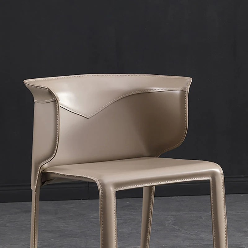 Sedie da pranzo contemporanee metallo Sedie da pranzo pelle con braccioli per uso domestico Clearhalo