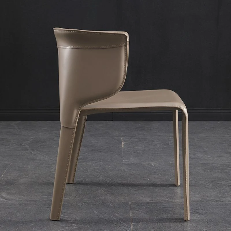 Sedie da pranzo contemporanee metallo Sedie da pranzo pelle con braccioli per uso domestico Clearhalo