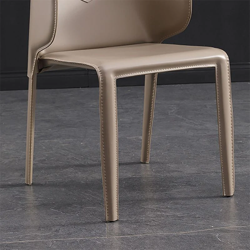 Sedie da pranzo contemporanee metallo Sedie da pranzo pelle con braccioli per uso domestico Clearhalo