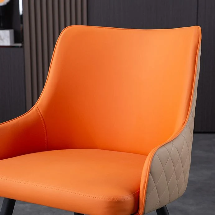 Sedie da pranzo contemporanee metallo Sedie da pranzo ecopelle per uso domestico Clearhalo