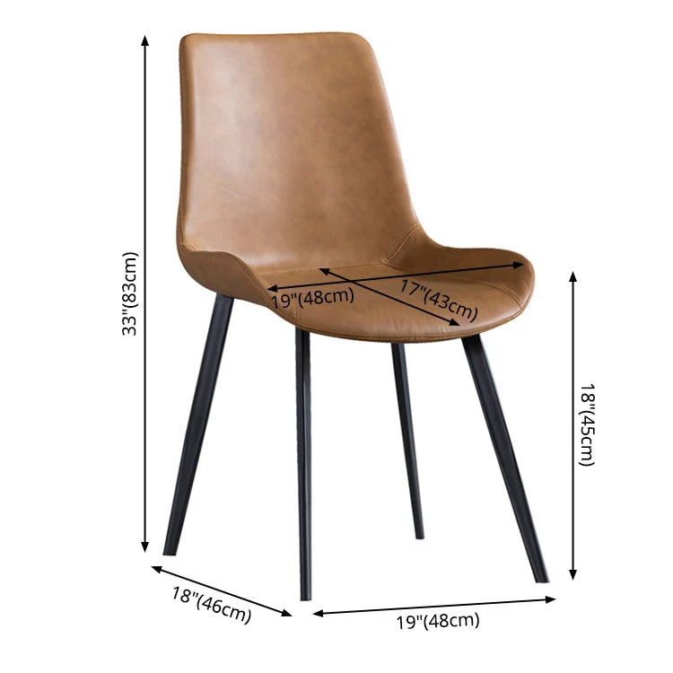 Sedie da pranzo contemporanee metallo Sedie da pranzo pelle per uso domestico Clearhalo