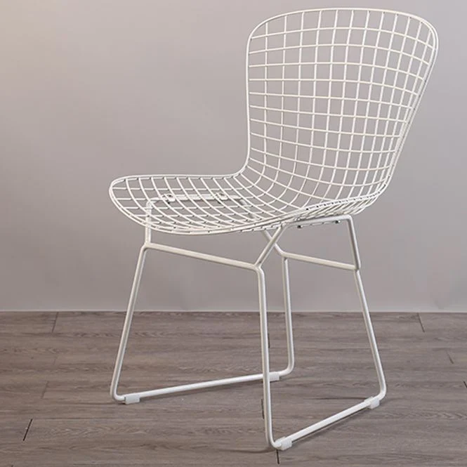 Sedie da pranzo contemporanee metallo senza braccioli Sedia laterale da pranzo con schienale aperto per uso domestico Clea...