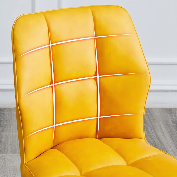 Sedie da pranzo contemporanee pelle Sedia laterale con schienale alto con gambe metallo per uso ristorante Clearhalo