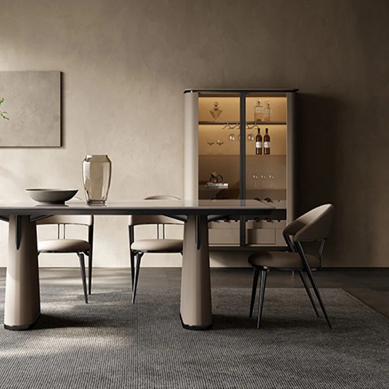 Sedie da pranzo contemporanee Sedia laterale senza braccioli imbottita ecopelle Clearhalo