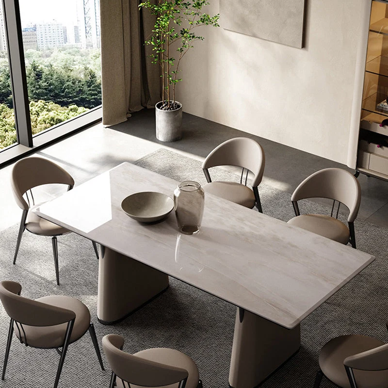 Sedie da pranzo contemporanee Sedia laterale senza braccioli imbottita ecopelle Clearhalo