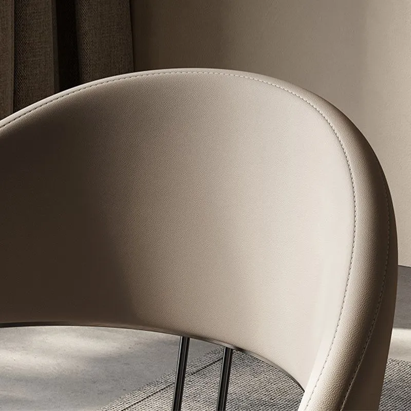 Sedie da pranzo contemporanee Sedia laterale senza braccioli imbottita ecopelle Clearhalo
