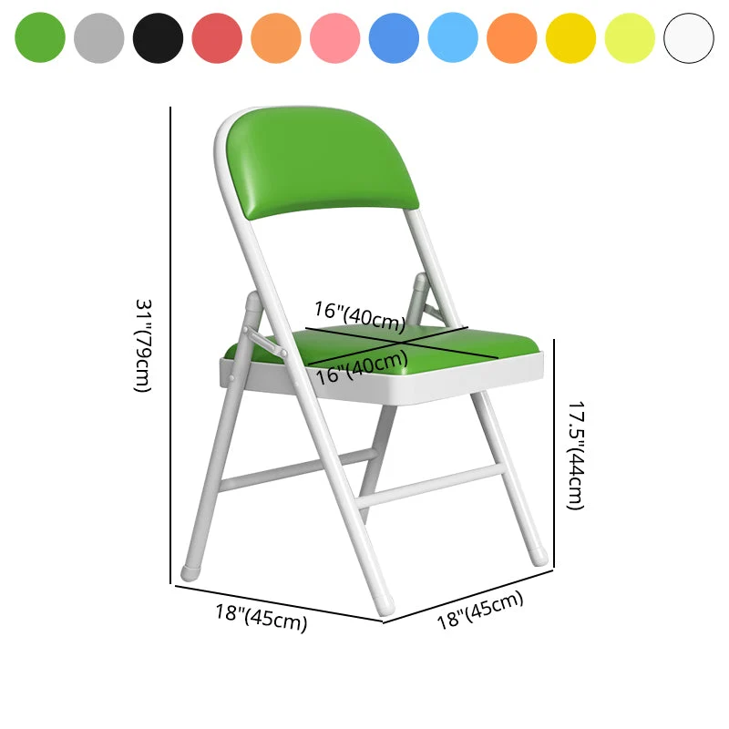 Sedie da pranzo contemporanee Sedie laterali pieghevoli senza braccioli con gambe metallo per cucina Clearhalo