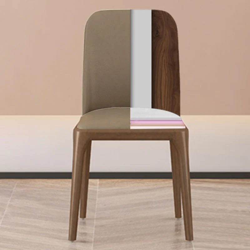 Sedie da pranzo contemporanee Sedie da pranzo senza braccioli con gambe legno Clearhalo
