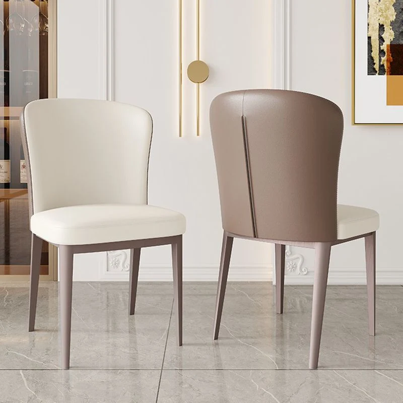 Sedie da pranzo contemporanee Sedie da pranzo senza braccioli con gambe metallo Clearhalo