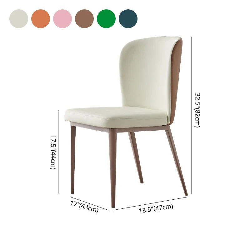 Sedie da pranzo contemporanee Sedie da pranzo senza braccioli con gambe metallo Clearhalo