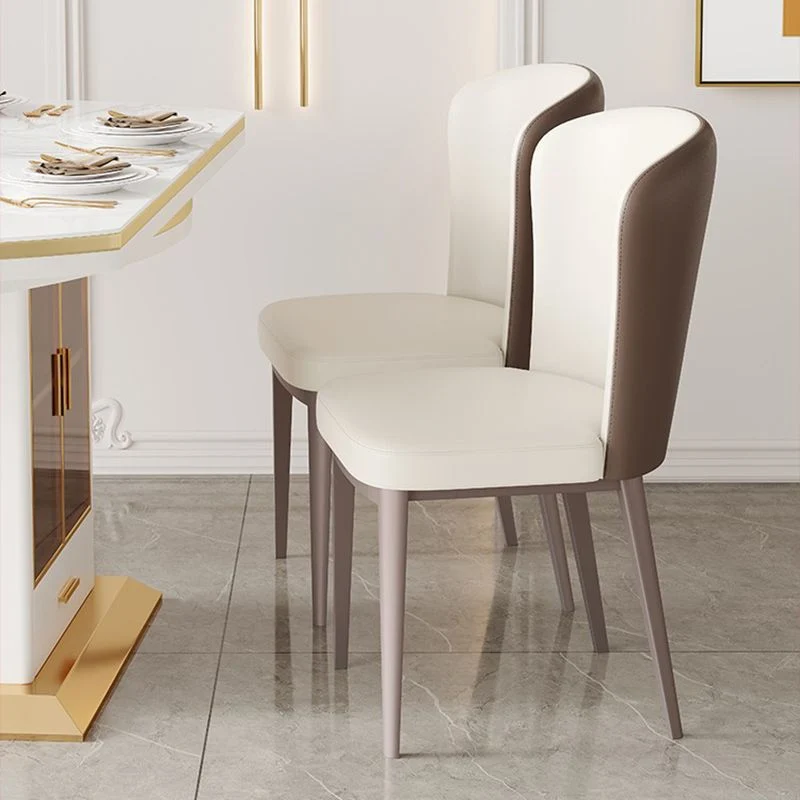 Sedie da pranzo contemporanee Sedie da pranzo senza braccioli con gambe metallo Clearhalo