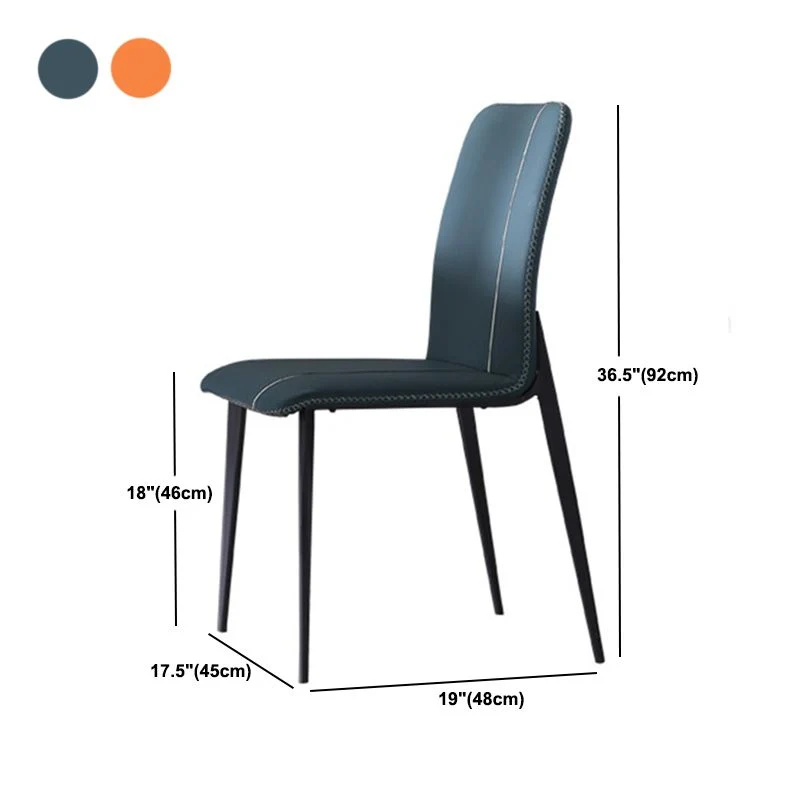 Sedie da pranzo contemporanee Sedie da pranzo senza braccioli ecopelle per la casa Clearhalo