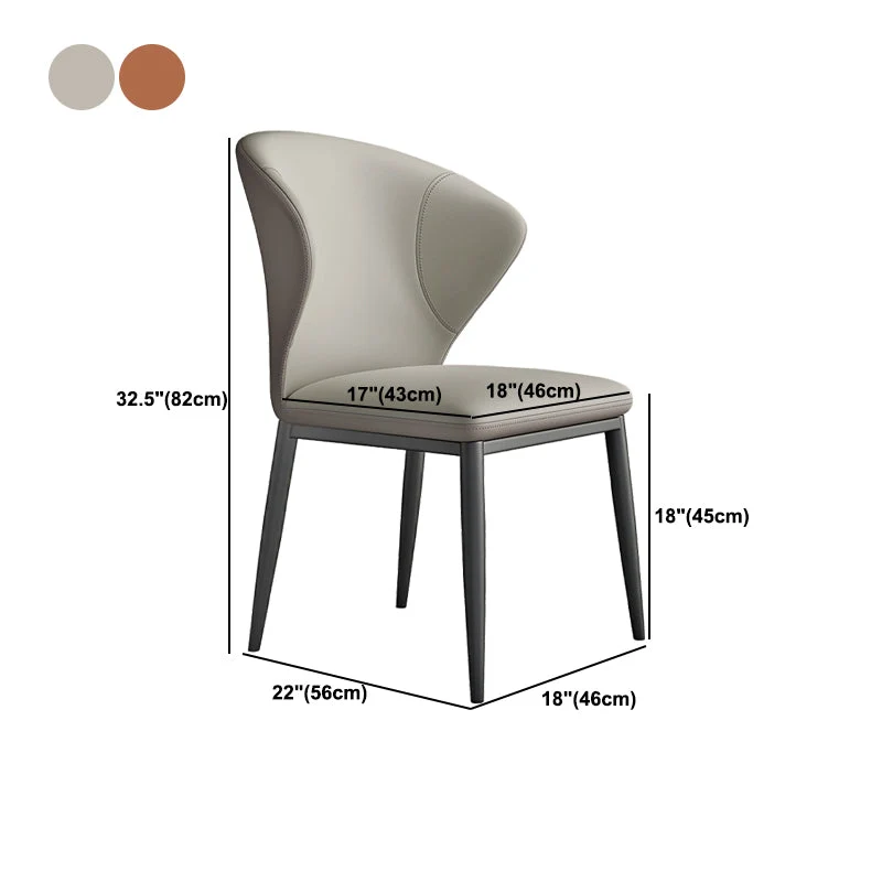 Sedie da pranzo contemporanee Sedie da pranzo senza braccioli con gambe metallo per cucina Clearhalo