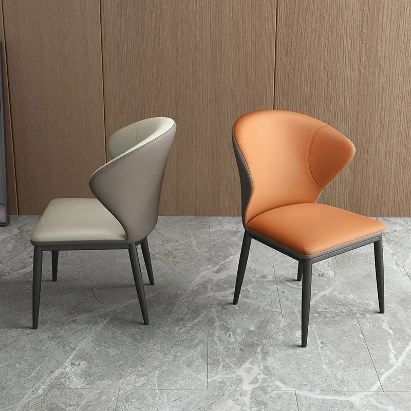Sedie da pranzo contemporanee Sedie da pranzo senza braccioli con gambe metallo per cucina Clearhalo