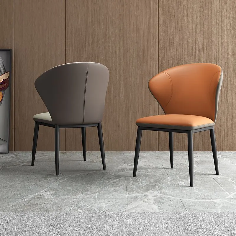 Sedie da pranzo contemporanee Sedie da pranzo senza braccioli con gambe metallo per cucina Clearhalo