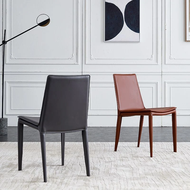 Sedie da pranzo contemporanee senza braccioli Sedia da pranzo ecopelle Clearhalo