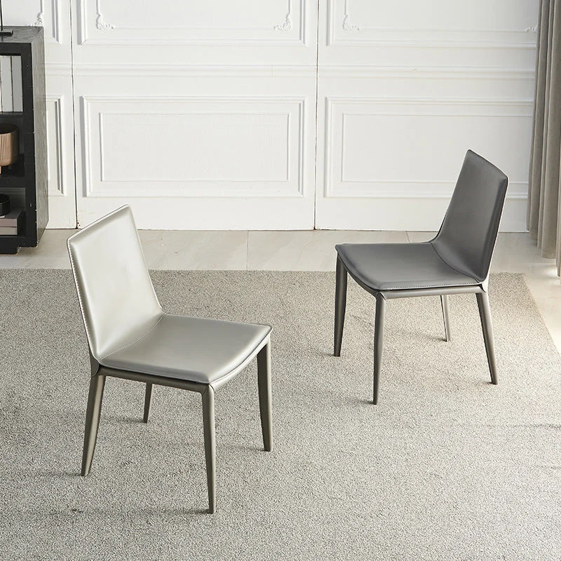 Sedie da pranzo contemporanee senza braccioli Sedia da pranzo ecopelle Clearhalo