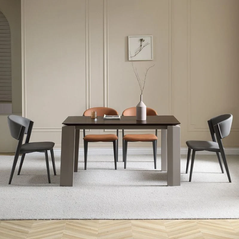 Sedie da pranzo da cucina contemporanea Sedia da pranzo laterale con schienale aperto Clearhalo