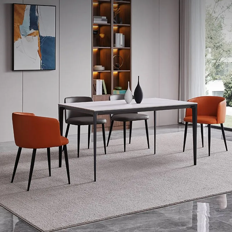 Sedie da pranzo da cucina ecopelle Sedie da pranzo imbottite contemporanee Clearhalo