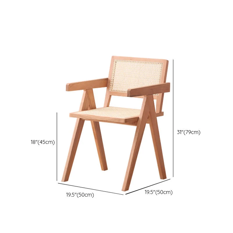 Sedie da pranzo da cucina legno massello Poltrone contemporanee naturale Clearhalo