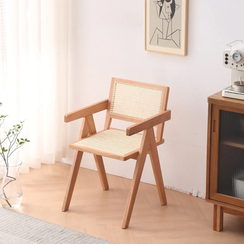 Sedie da pranzo da cucina legno massello Poltrone contemporanee naturale Clearhalo
